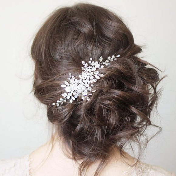 Accessories - Bridal Hair Piece Pearl Silver Hair Accessories
